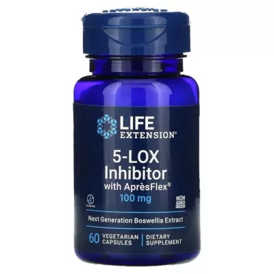 Life Extension, 5-Lox Inhibitor, Экстракт босвелии ApresFlex, 100 мг, 60 капсул