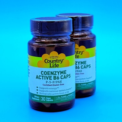 Country Life Активный Коэнзим Б6 Coenzyme Active B6 (30 капсул)