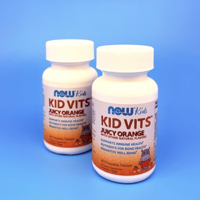 NOW Детские Витамины Kids Vits Сочный Апельсин (60 жевательных таблеток)