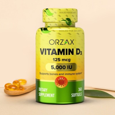 ORZAX Витамин Д3 5000 Orzax (360 капсул)