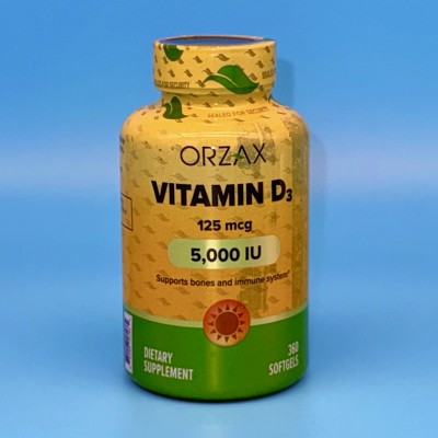 ORZAX Витамин Д3 5000мг (360 капсул)