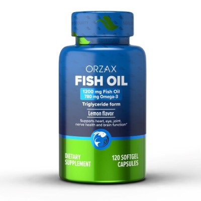 ORZAX Fish oil 1200 mg fish oil 780 mg omega-3 (120 капсул)