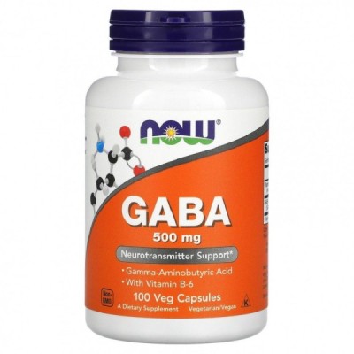 NOW Габа 500мг Gaba (100 капсул)