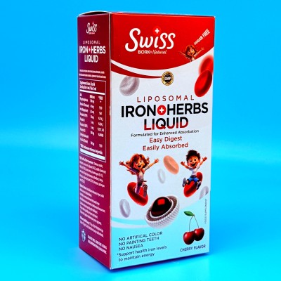 Swiss Bork Натуральная Жидкость Липосомального Железа Natural Liposomal Iron Herbs Liquid(150 мл)