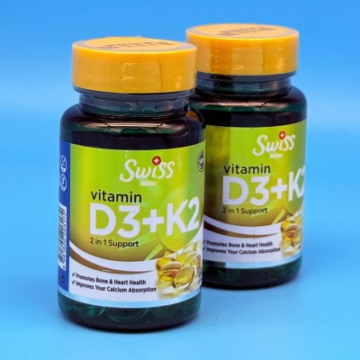 Swiss Витамин Д3+К2 Vitamins D3+K2 (60 капсул)
